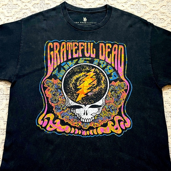 Grateful Dead Other - 🐢 '22 Grateful Dead Band Flowered Funk Color Junk Food Thick Cotton Skull Tee